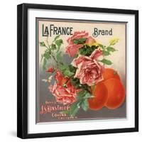 La France Brand - Covina, California - Citrus Crate Label-Lantern Press-Framed Art Print