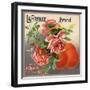 La France Brand - Covina, California - Citrus Crate Label-Lantern Press-Framed Art Print