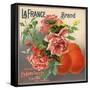 La France Brand - Covina, California - Citrus Crate Label-Lantern Press-Framed Stretched Canvas