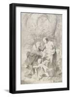 La fuite en Egypte ; Joseph prend l'enfant des bras de la Vierge-Giambettino Cignaroli-Framed Giclee Print