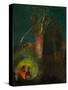 La Fuite en Egypte - the Flight to Egypt. Canvas,45 x 58 cm R.F.1984-50.-Odilon Redon-Stretched Canvas