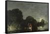 La Fuite en Egypte-Adam Elsheimer-Framed Stretched Canvas