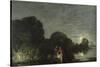 La Fuite en Egypte-Adam Elsheimer-Stretched Canvas