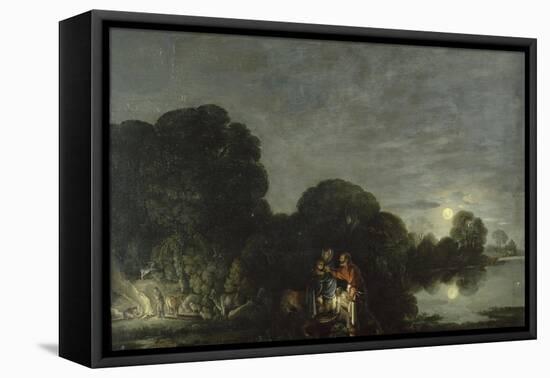 La Fuite en Egypte-Adam Elsheimer-Framed Stretched Canvas