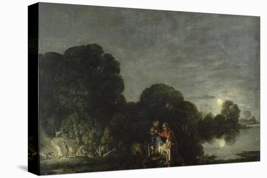 La Fuite en Egypte-Adam Elsheimer-Stretched Canvas