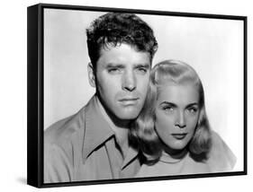 La furie du desert (Desert Fury) by Lewis Allen with Lizabeth Scott and Burt Lancaster, 1947 (b/w p-null-Framed Stretched Canvas