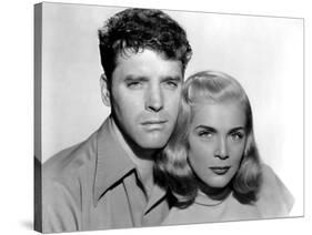 La furie du desert (Desert Fury) by Lewis Allen with Lizabeth Scott and Burt Lancaster, 1947 (b/w p-null-Stretched Canvas