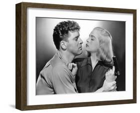 La furie du desert (Desert Fury) by Lewis Allen with Lizabeth Scott and Burt Lancaster, 1947 (b/w p-null-Framed Photo