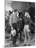 La furie du desert (Desert Fury) by Lewis Allen with Lizabeth Scott and Burt Lancaster, 1947 (b/w p-null-Mounted Photo