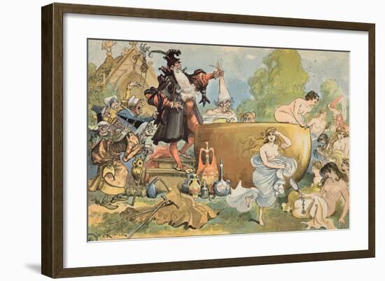 La Fut Dit a Pantagruel Qu'Il Refondoit Les Vieilles', 1902-Albert Robida-Framed Giclee Print
