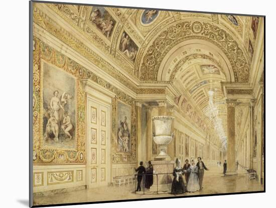 La Galerie de Diane à Fontainebleau-Thomas Allom-Mounted Giclee Print