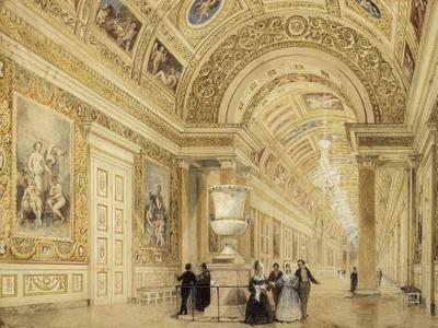 'La Galerie de Diane à Fontainebleau' Giclee Print - Thomas Allom