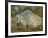 La Gare Saint Lazare, 1877-Claude Monet-Framed Giclee Print