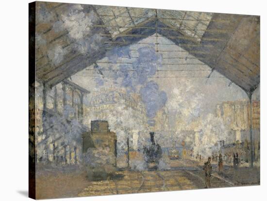 La gare Saint-Lazare-Claude Monet-Stretched Canvas