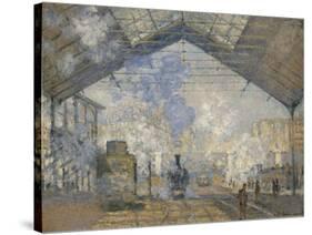 La gare Saint-Lazare-Claude Monet-Stretched Canvas