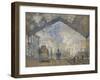 La gare Saint-Lazare-Claude Monet-Framed Giclee Print