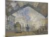 La gare Saint-Lazare-Claude Monet-Mounted Giclee Print