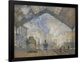 La gare Saint-Lazare-Claude Monet-Framed Giclee Print