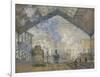 La gare Saint-Lazare-Claude Monet-Framed Giclee Print