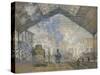 La gare Saint-Lazare-Claude Monet-Stretched Canvas