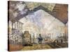 La Gare Saint-Lazare-Claude Monet-Stretched Canvas