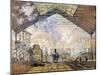 La Gare Saint-Lazare-Claude Monet-Mounted Giclee Print