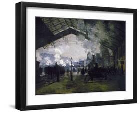 La gare St Lazare-Claude Monet-Framed Giclee Print