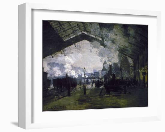 La gare St Lazare-Claude Monet-Framed Giclee Print