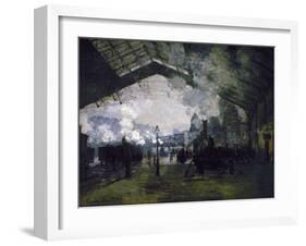 La gare St Lazare-Claude Monet-Framed Giclee Print