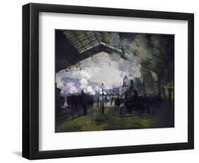 La gare St Lazare-Claude Monet-Framed Giclee Print