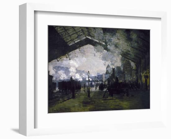 La gare St Lazare-Claude Monet-Framed Giclee Print