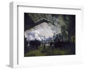 La gare St Lazare-Claude Monet-Framed Giclee Print