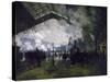 La gare St Lazare-Claude Monet-Stretched Canvas