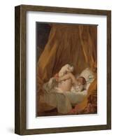 La Gimblette (Girl with Her Dog), about 1770-Jean-Honoré Fragonard-Framed Giclee Print