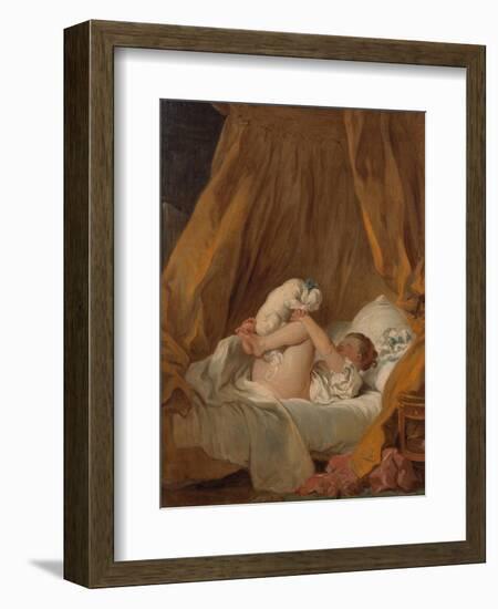 La Gimblette (Girl with Her Dog), about 1770-Jean-Honoré Fragonard-Framed Giclee Print