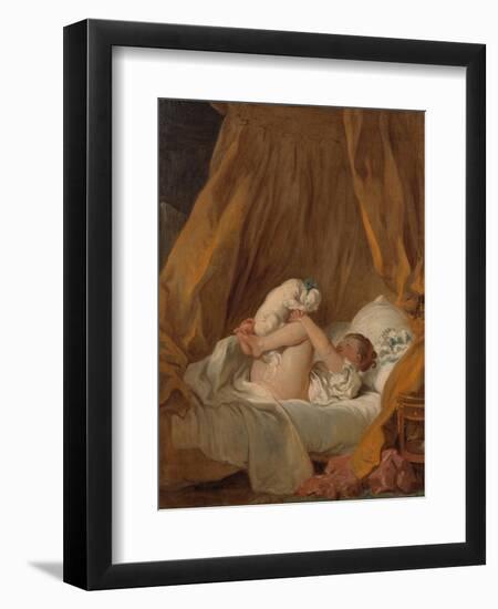 La Gimblette (Girl with Her Dog), about 1770-Jean-Honoré Fragonard-Framed Giclee Print