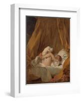 La Gimblette (Girl with Her Dog), about 1770-Jean-Honoré Fragonard-Framed Giclee Print