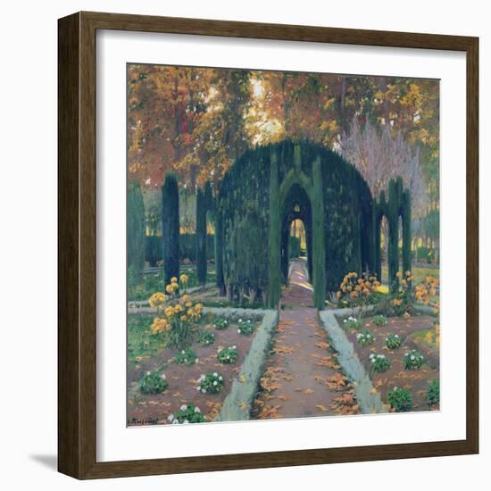 La Glorieta (Aranjuez) 1909-Santiago Rusinol i Prats-Framed Giclee Print