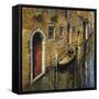 La Gondola Sul Canale-Guido Borelli-Framed Stretched Canvas