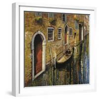 La Gondola Sul Canale-Guido Borelli-Framed Giclee Print