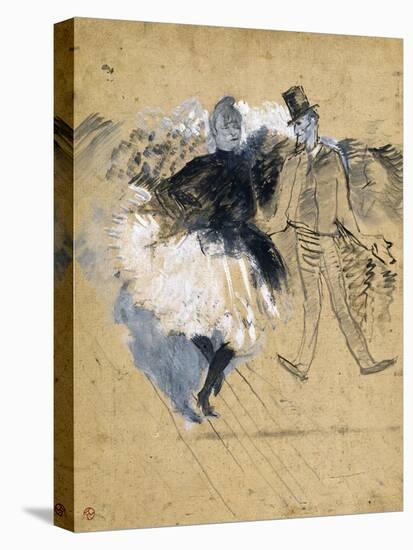 La Goulue and Valentin La Desossee-Henri de Toulouse-Lautrec-Stretched Canvas