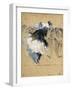 La Goulue and Valentin La Desossee-Henri de Toulouse-Lautrec-Framed Giclee Print