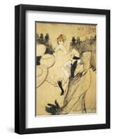 La Goulue and Valentin Le Desosse at the "Moulin Rouge"-Henri de Toulouse-Lautrec-Framed Art Print