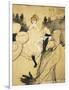 La Goulue and Valentin Le Desosse at the "Moulin Rouge"-Henri de Toulouse-Lautrec-Framed Art Print