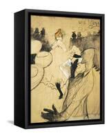 La Goulue and Valentin Le Desosse at the "Moulin Rouge"-Henri de Toulouse-Lautrec-Framed Stretched Canvas