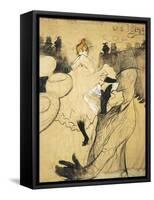 La Goulue and Valentin Le Desosse at the "Moulin Rouge"-Henri de Toulouse-Lautrec-Framed Stretched Canvas