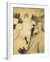 La Goulue and Valentin Le Desosse at the "Moulin Rouge"-Henri de Toulouse-Lautrec-Framed Art Print