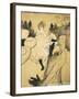 La Goulue and Valentin Le Desosse at the "Moulin Rouge"-Henri de Toulouse-Lautrec-Framed Art Print