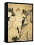 La Goulue and Valentin Le Desosse at the "Moulin Rouge"-Henri de Toulouse-Lautrec-Framed Stretched Canvas