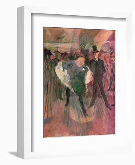 La Goulue and Valentin Le Desosse-Henri de Toulouse-Lautrec-Framed Giclee Print